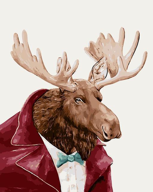 24 Deer Paint by 123 - Animals DIY Kits - All Paint by numbers