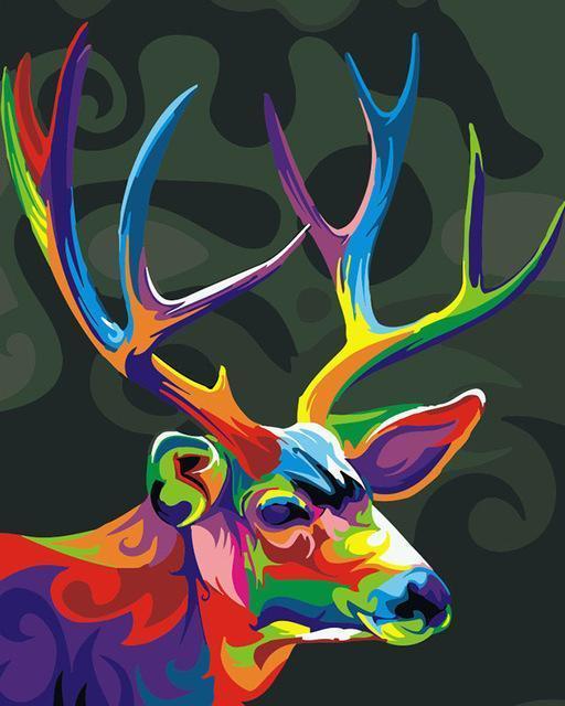 24 Deer Paint by 123 - Animals DIY Kits - All Paint by numbers