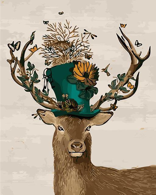 24 Deer Paint by 123 - Animals DIY Kits - All Paint by numbers