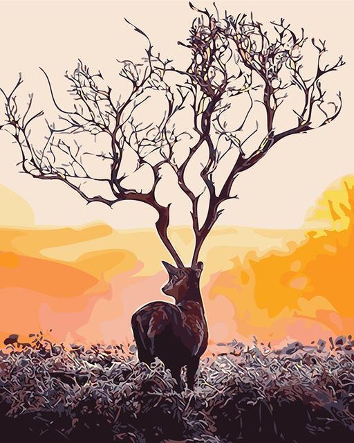 24 Deer Paint by 123 - Animals DIY Kits - All Paint by numbers