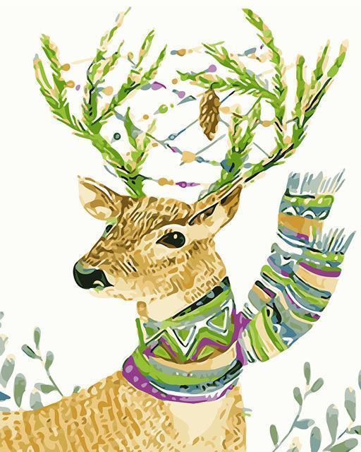 24 Deer Paint by 123 - Animals DIY Kits - All Paint by numbers