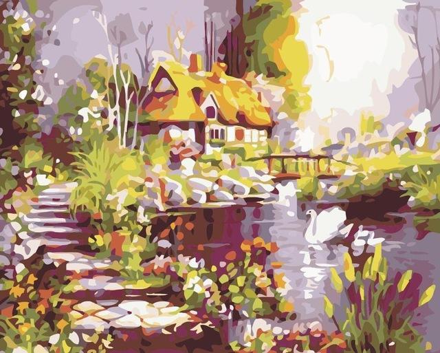 20+ Framed + Unframed Scenery Paintings - Paint by Numbers