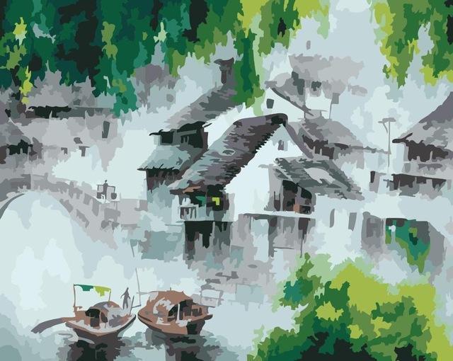20+ Framed + Unframed Scenery Paintings - Paint by Numbers