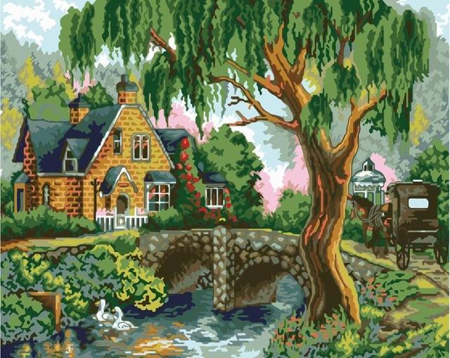20+ Framed + Unframed Scenery Paintings - Paint by Numbers