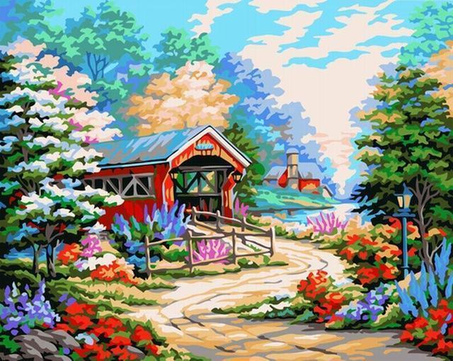 20+ Framed + Unframed Scenery Paintings - Paint by Numbers