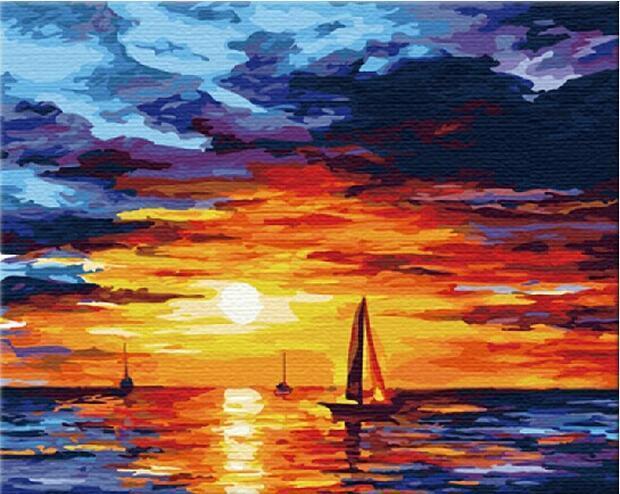 20+ Framed + Unframed Scenery Paintings - Paint by Numbers