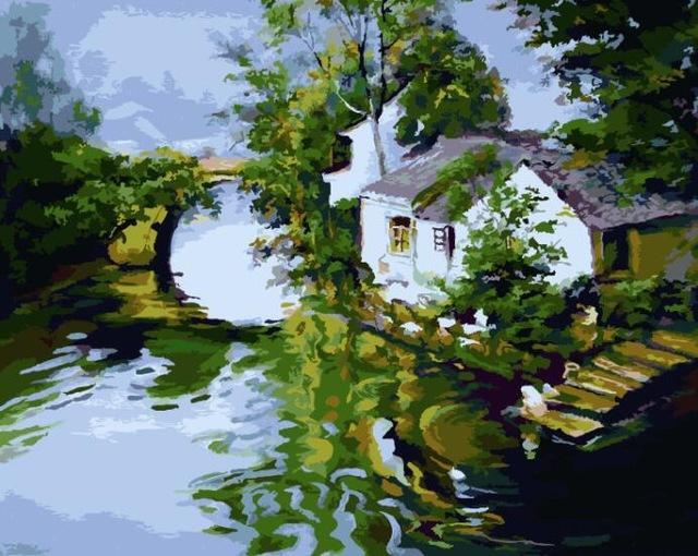 20+ Framed + Unframed Scenery Paintings - Paint by Numbers