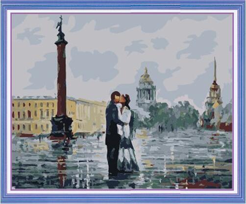couple kissing paint by numbers