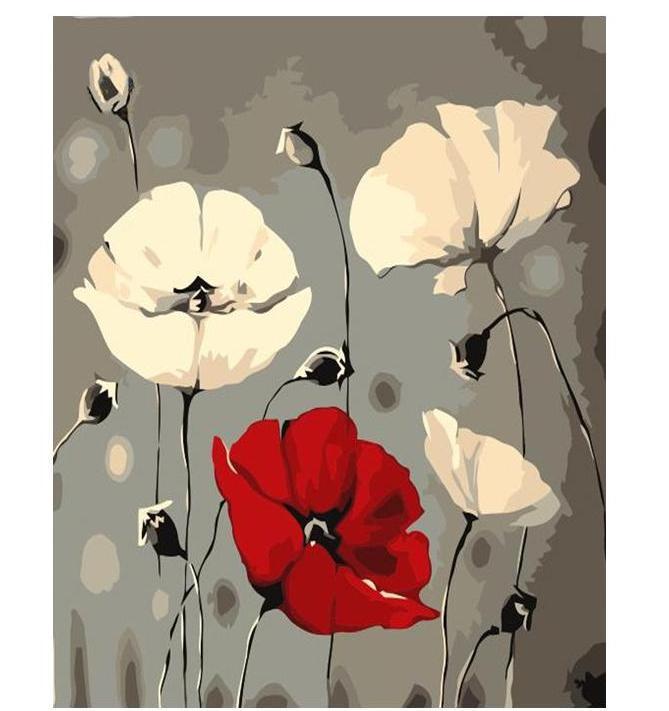 Abstract Flowers - DIY Painting By Numbers - All Paint by numbers