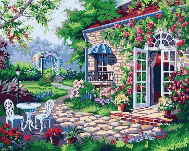 20+ Framed and UnFramed Countryside, Vintage, Old City Paintings - All Paint by numbers