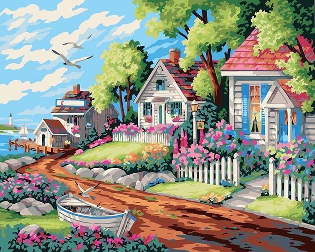 20+ Framed and UnFramed Countryside, Vintage, Old City Paintings