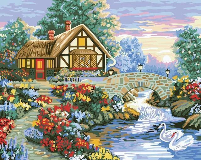 20+ Framed and UnFramed Countryside, Vintage, Old City Paintings