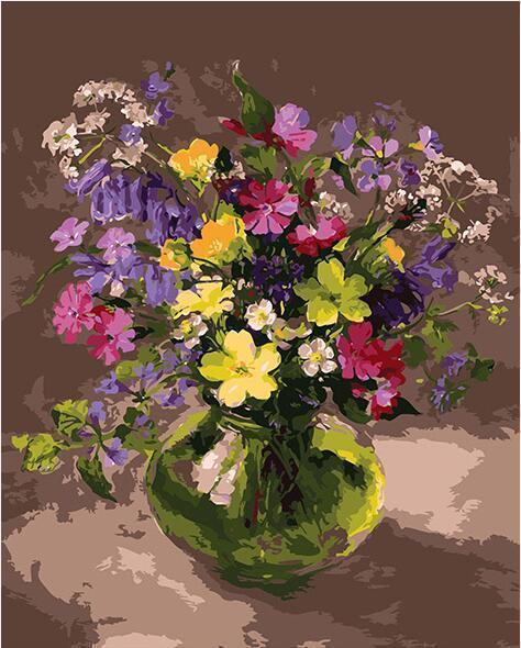 24 Framed and unframed Flowers Paintings - All Paint by numbers
