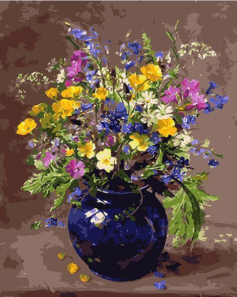24 Framed and unframed Flowers Paintings - All Paint by numbers