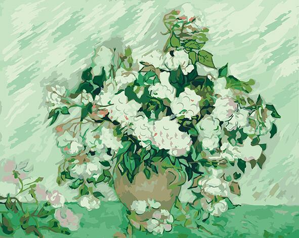24 Framed and unframed Flowers Paintings - All Paint by numbers