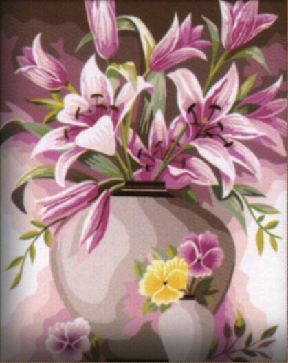 24 Framed and unframed Flowers Paintings - All Paint by numbers