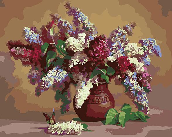 24 Framed and unframed Flowers Paintings - All Paint by numbers