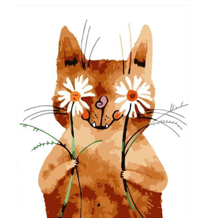 Lovely Funny Cat - All Paint by numbers
