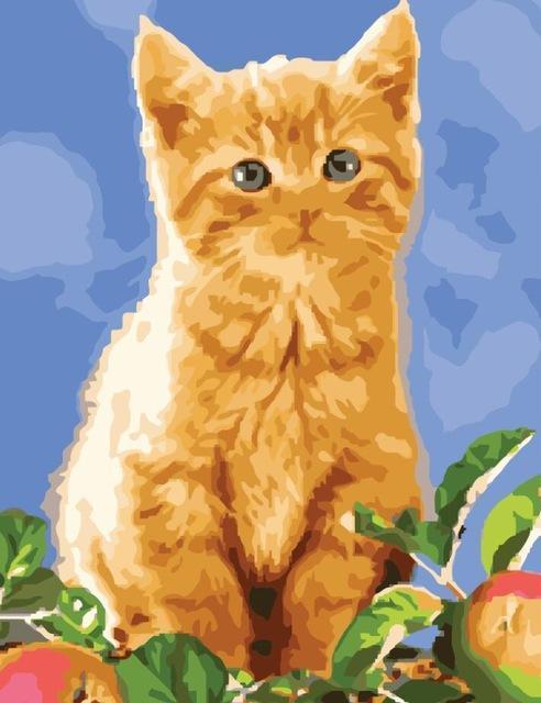 Cat DIY Painting for Kids - All Paint by numbers