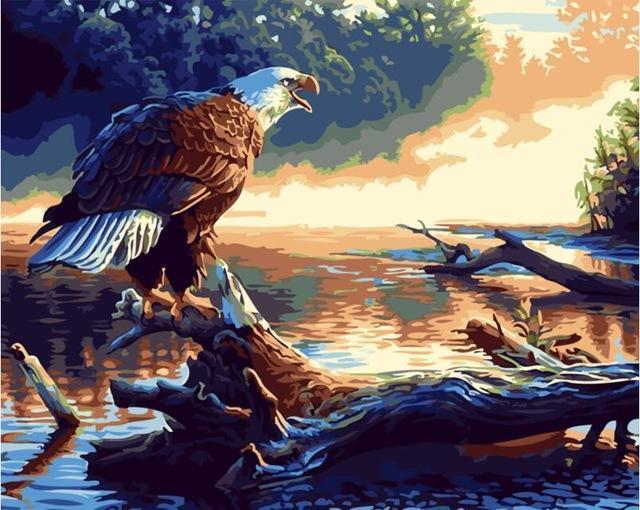 Adorable Eagle - Paint it and Hang it in Your House - All Paint by numbers
