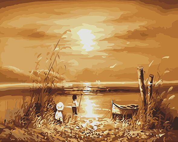 sunset painting by numbers