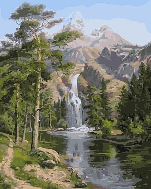 waterfall paint by numbers