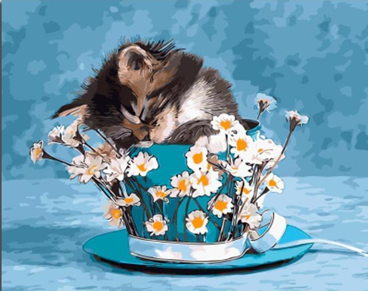 Cute Cat painting numbers