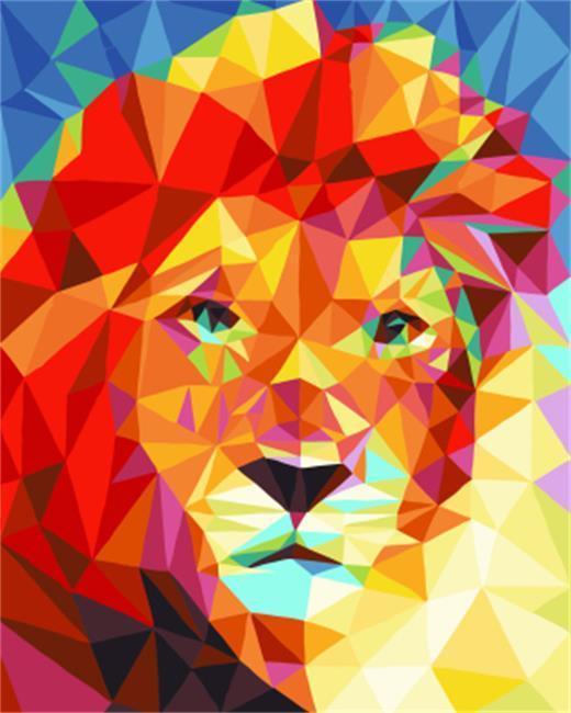 Lion Polygon Art