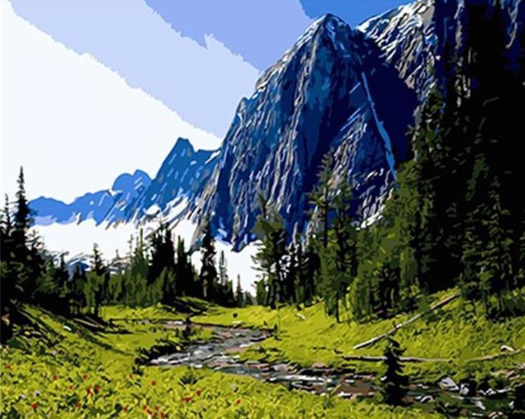 Mountains & Green Trees