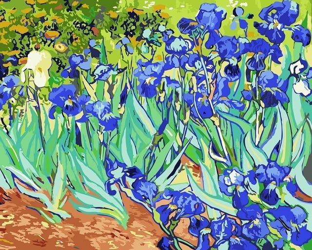 blue flowers van gogh painting