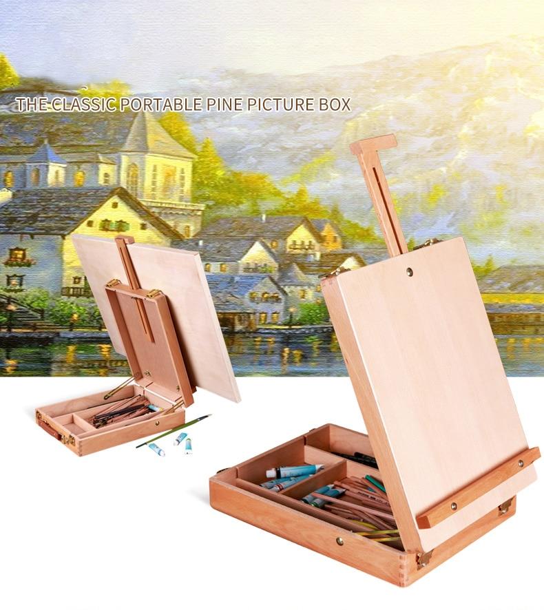 Wooden Easel with Storage