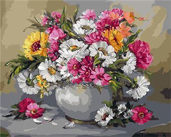 23 Flowers - Piant by Numbers Kits for Adults - All Paint by numbers