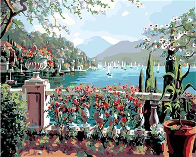 A Balcony by the River - All Paint by numbers