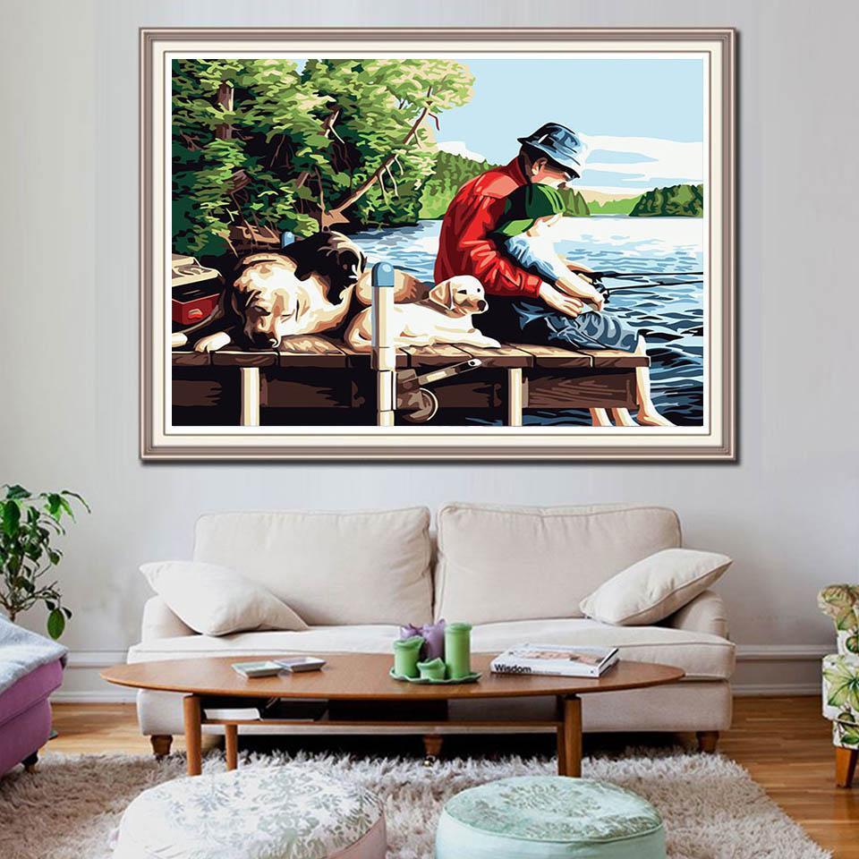 Fishing with Dogs - All Paint by numbers