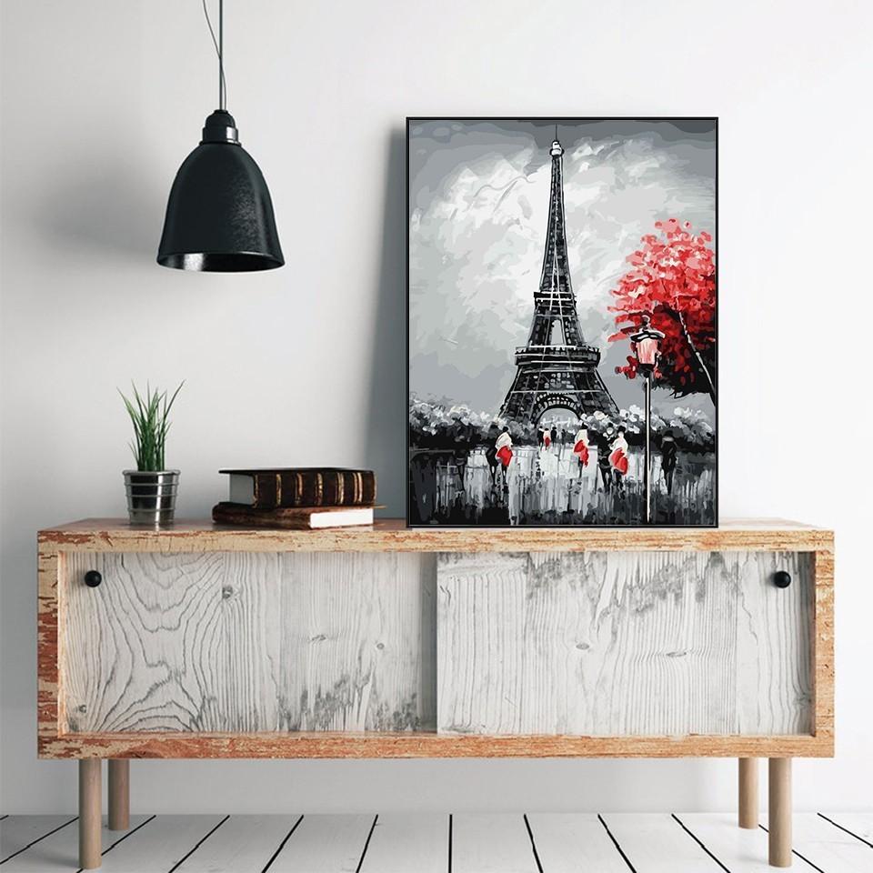 Eiffel Tower Paint By Numbers Kit - All Paint by numbers