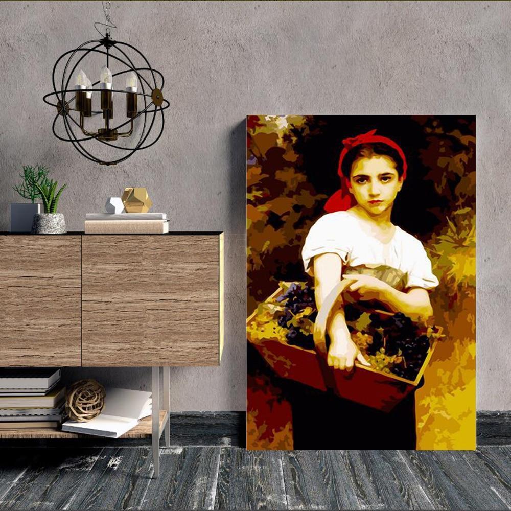 A Girl with A Basket - All Paint by numbers