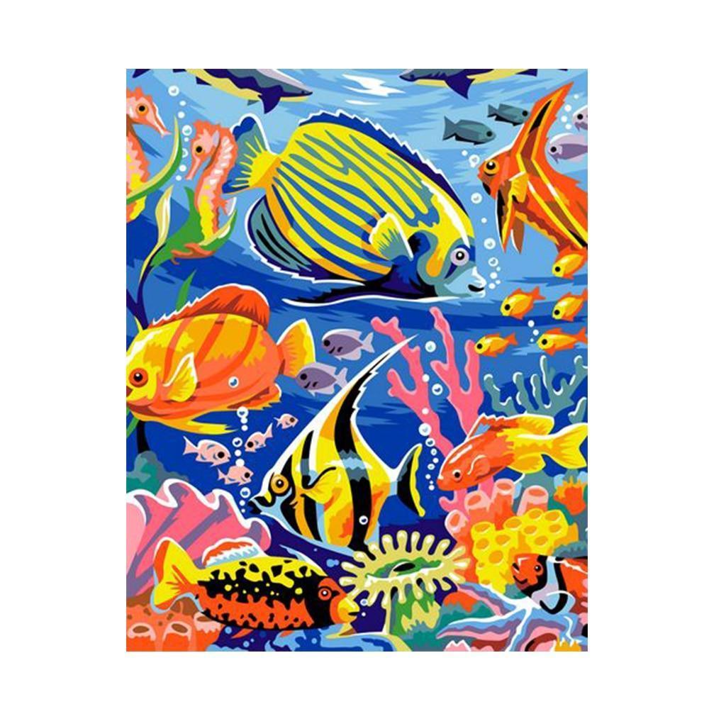 Under Water Paint By Numbers Kit - All Paint by numbers