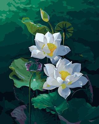 Yellow & White Flowers with Lady Birds - All Paint by numbers