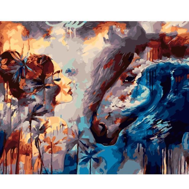 A Lady & A Tiger - All Paint by numbers