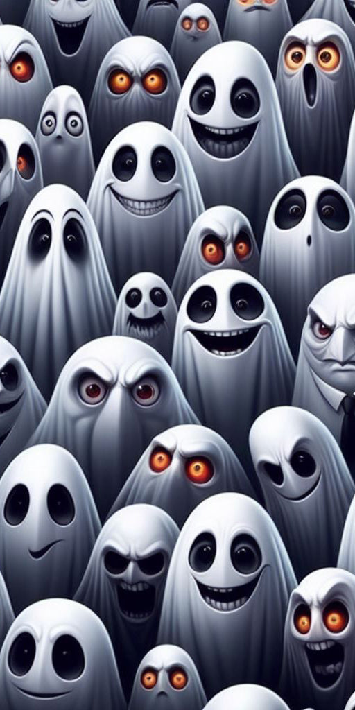 All Ghosts Halloween Ghosts - Painting by Numbers – AllPaintbyNumbers