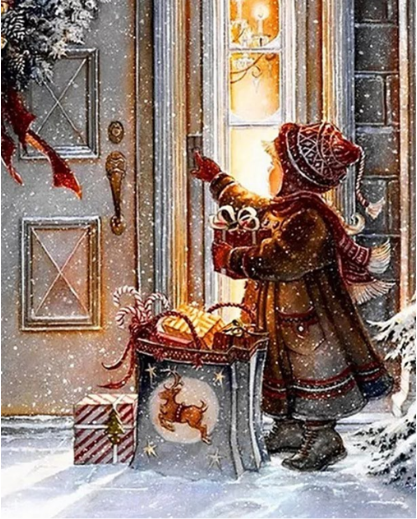 Kid Waiting For Santa - Paint by numbers