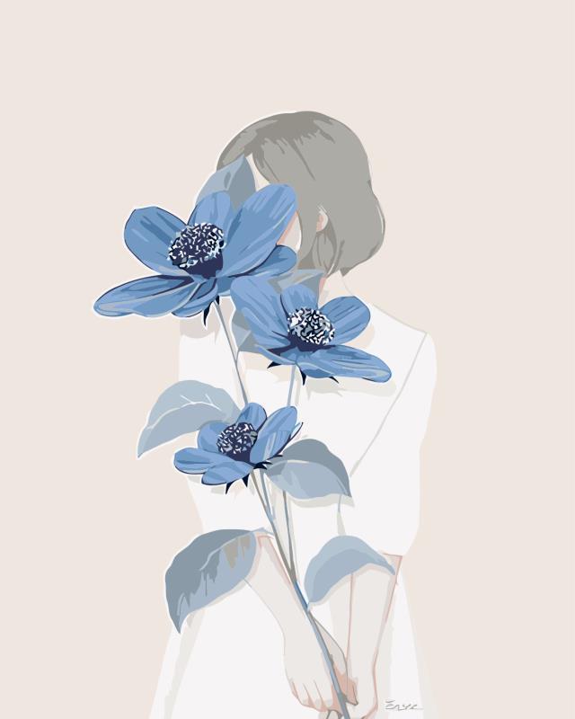 Blue Flower Drawing