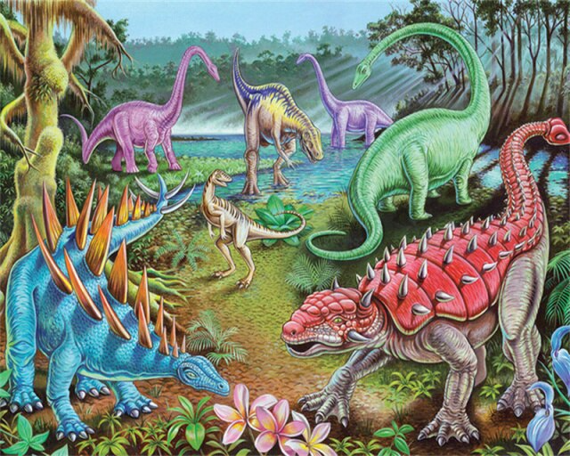 Baby Dinosaur's - Paint By Numbers