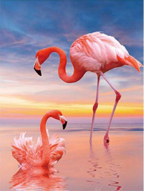 Beautiful Paint By Number Flamingos