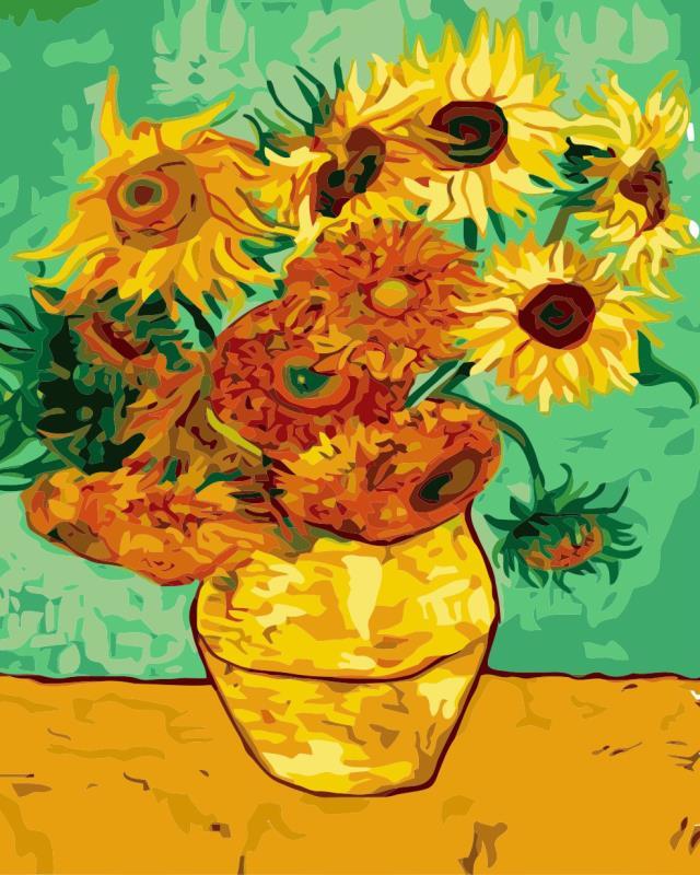 Beautiful Sunflowers in vase Paint By Numbers Kit