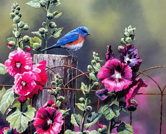Bird in the Flower Garden - All Paint by numbers
