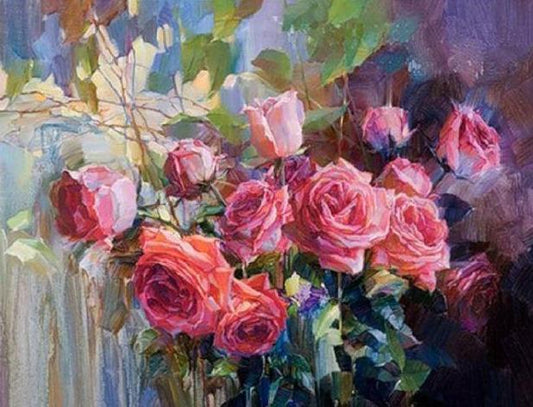 Dried Roses - Paint By Number - Paint by numbers for adult