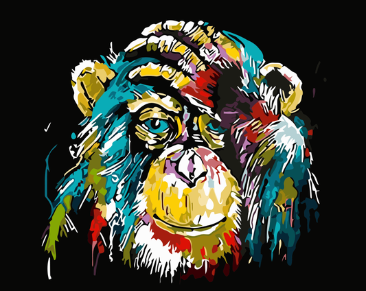 Colorful Chimpanzee DIY Painting Kit