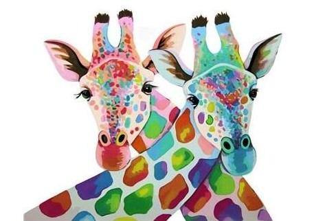 Colorful Giraffe Paint by Numbers - All Paint by Numbers