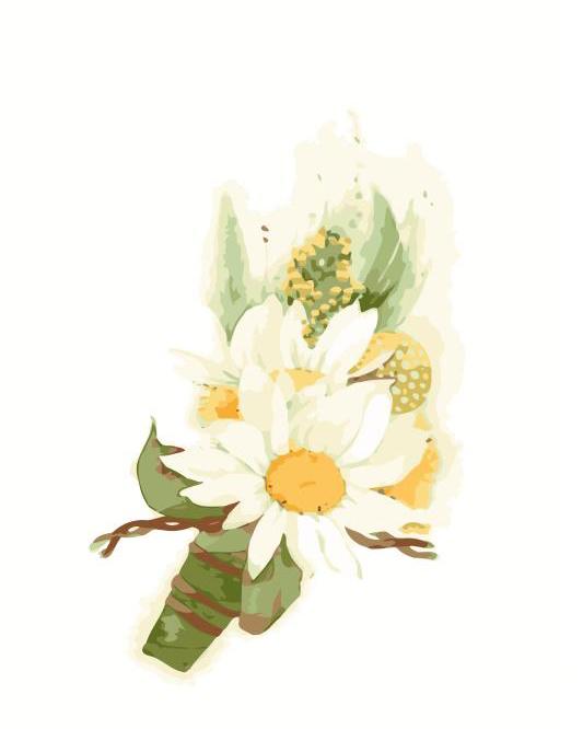 Daisies Watercolor Abstract Flowers Art